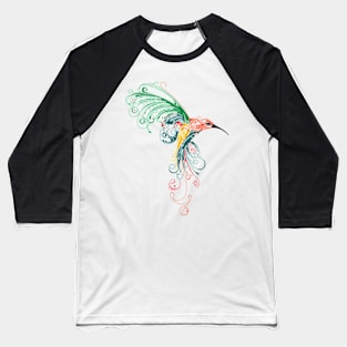 Abstract, Colorful Hummingbird Baseball T-Shirt